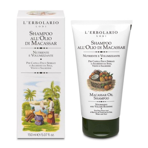 L'Erbolario - Shampoo Olio Macassar 150 ml - Idratazione e Cura per Capelli Splendenti