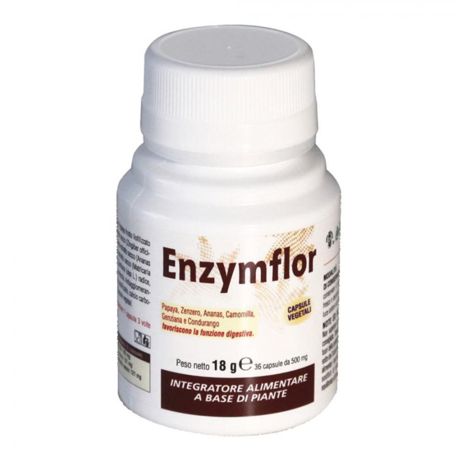 Avd Reform - Enzymflor Confezione da 36 Capsule Integratore Alimentare per Processo Digestivo