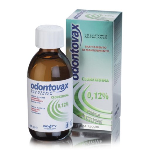 Odontovax Collutorio Antiplacca con Clorexidina 0,12%, 200ml – Protezione Antibatterica