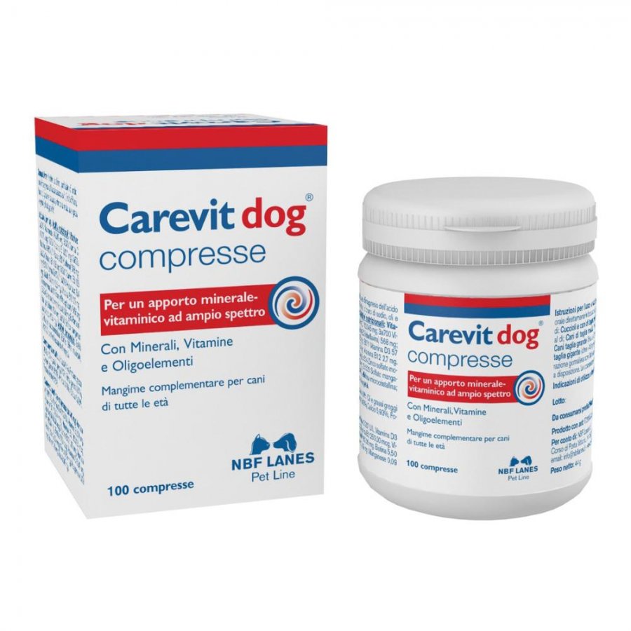 Carevit Dog 100 Compresse Appetibili - Integratore per Cani di Tutte le Età
