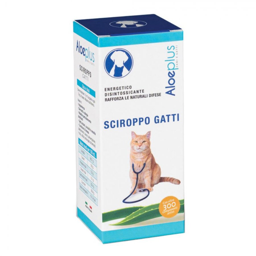 Aloeplus Sciroppo Energetico Disintossicante Per Gatti 100ml - Integratore Naturale per il Benessere Felino