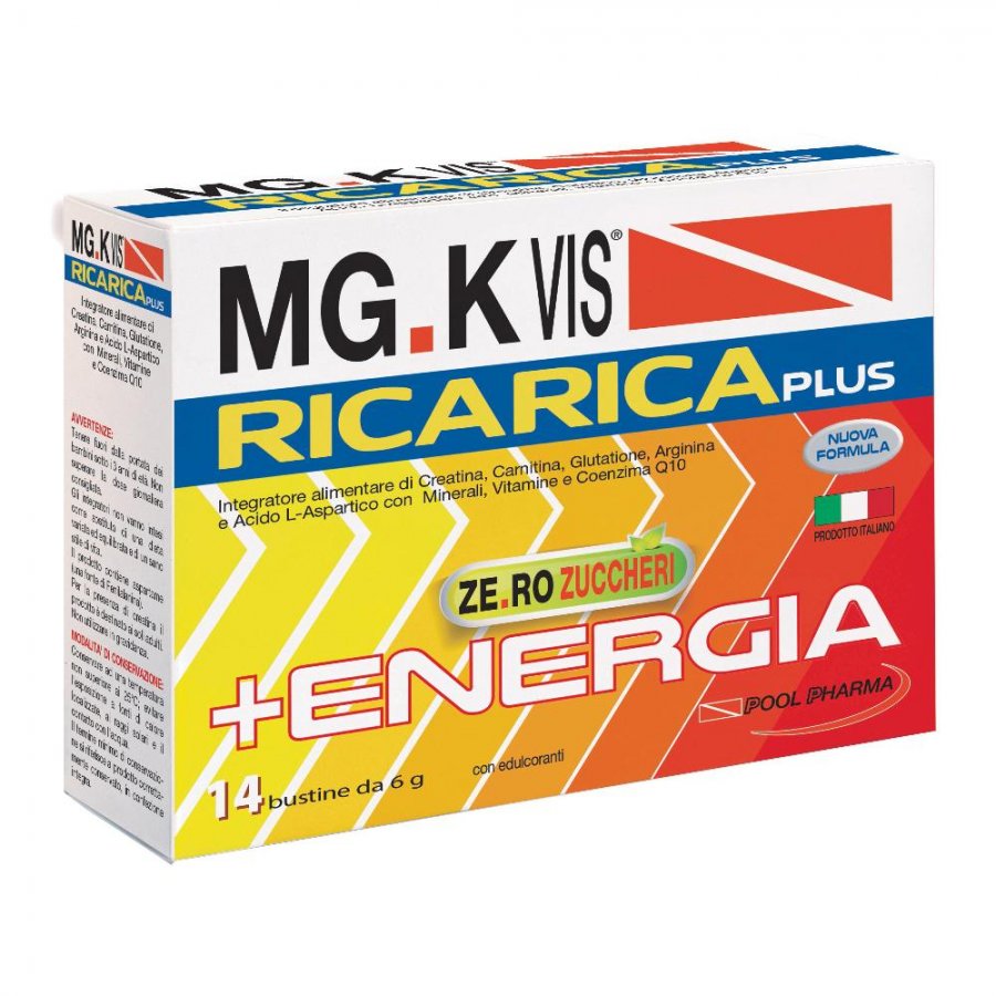MGK VIS - Linea Integratori Energetici - Ricarica Plus Granulato 14 Buste Arancia