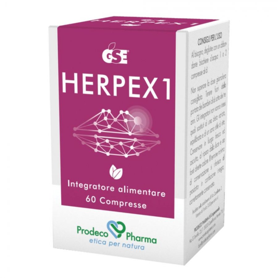 GSE Herpex 1 60 Compresse - Integratore Vegano con Estratti di Pompelmo e Uncaria