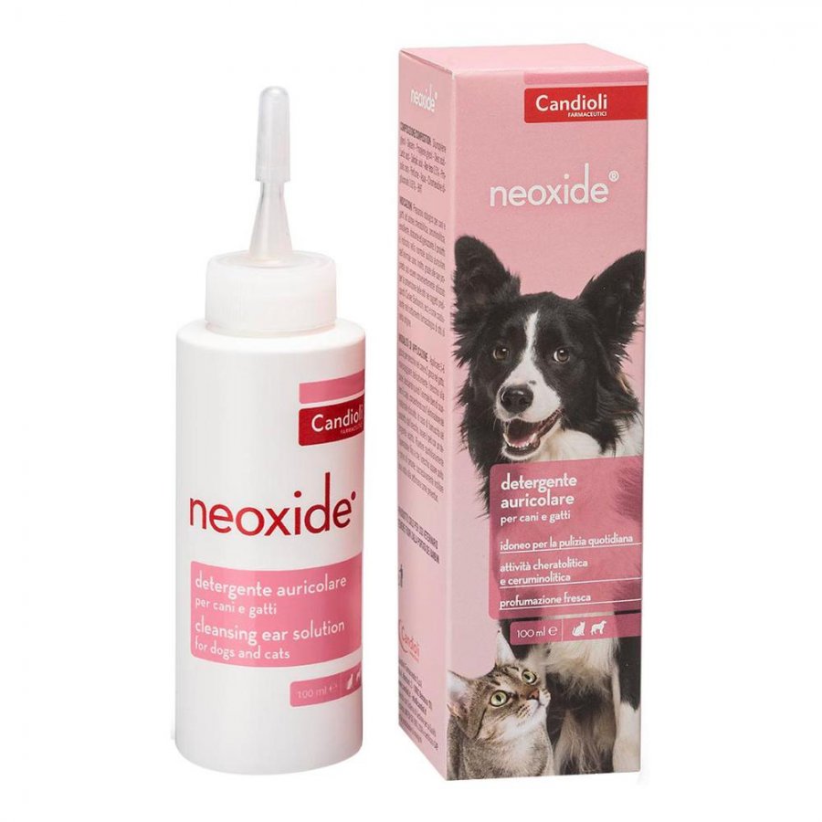Neoxide Detergente Auricolare per Cani e Gatti 100ml - Pulizia Profonda dell'Orecchio