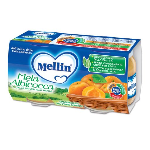 Omogenizzato Mela Albicocca Mellin - Alimento per Bambini Senza Glutine