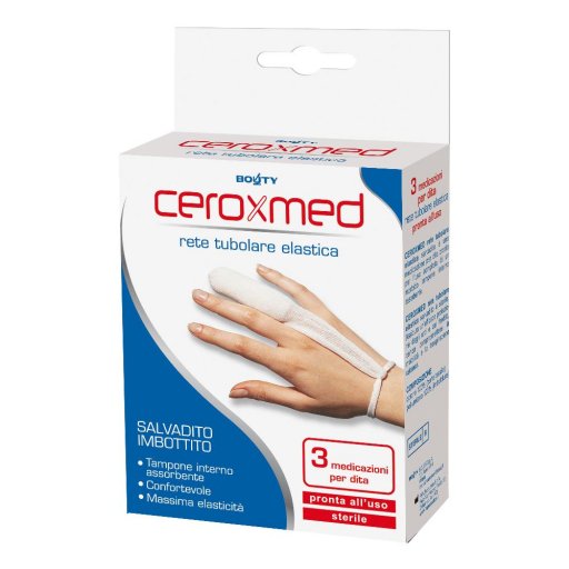 Ceroxmed Rete Tubolare Elastica Salvadito Imbottito 3 Pezzi - Protezione Comoda per Dita e Articolazioni