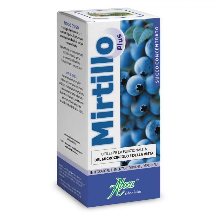 Aboca Naturaterapia Linea Vista e Microcircolo Mirtillo Plus Concentrato, 100 ml