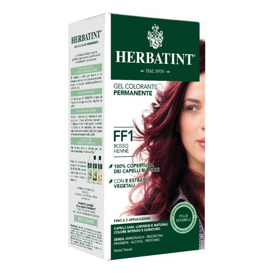 Herbatint FF1 Rosso Henné - Tintura Capelli Gel Permanente 150 ml - Colore Intenso e Passione Naturale