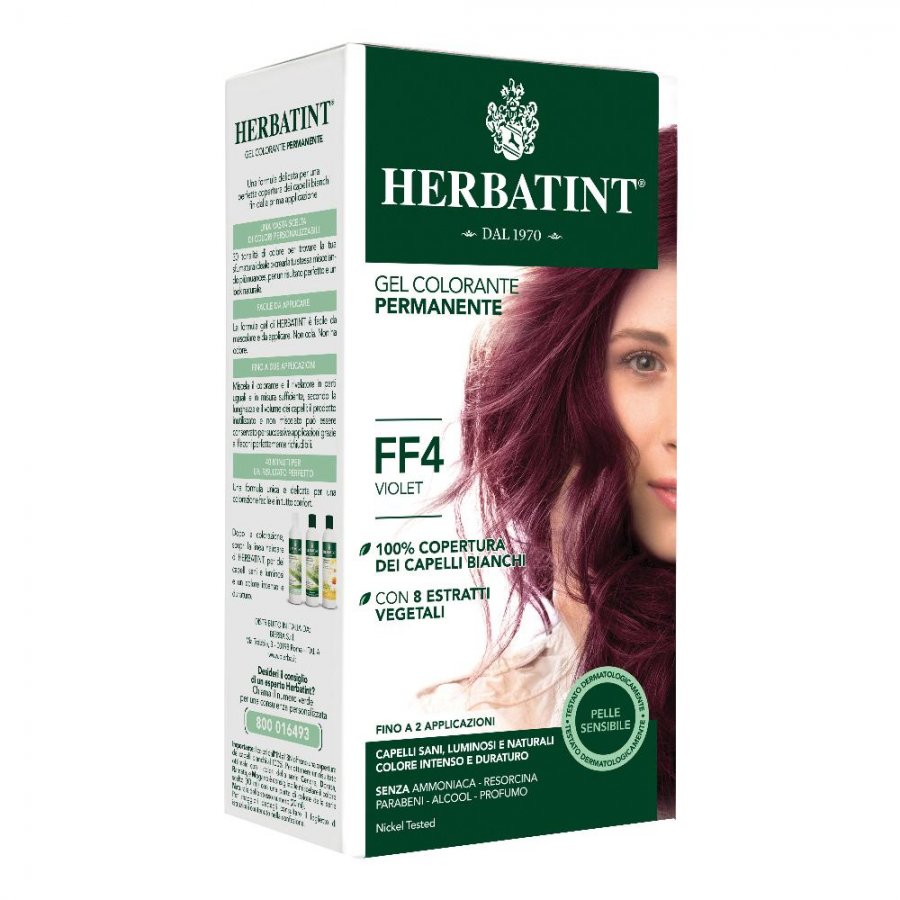 Herbatint - Tintura Capelli Gel Permanente FF4 Violet 150 ml - Tinta Senza Ammoniaca