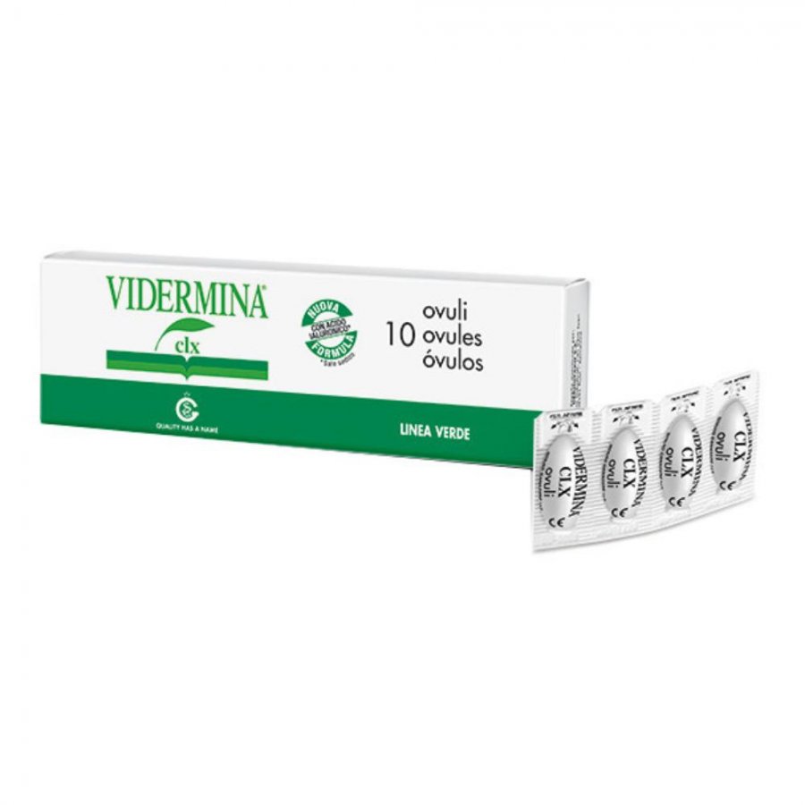 Vidermina CLX Ovuli Lubrificanti E Idratanti A PH Acido Confezione 