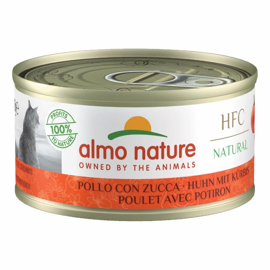 ALMO NATURE GATTO HFC NATURAL POLLO ZUCCA 70GR (lattina)