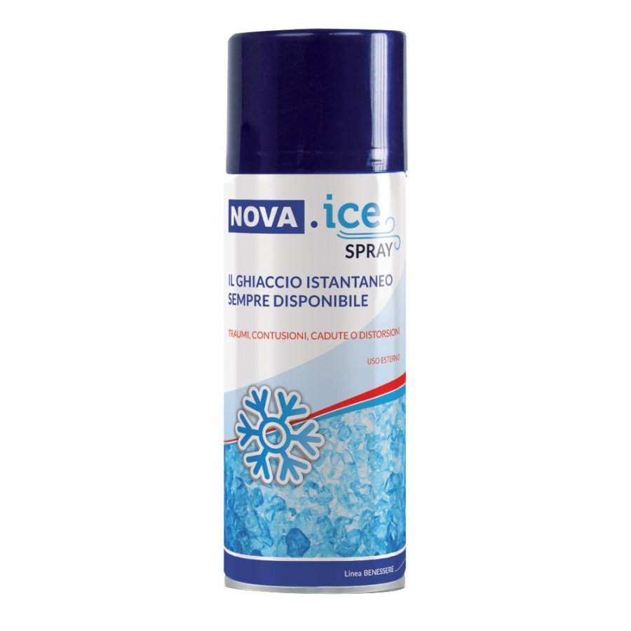 Nova Ice Spray Ghiaccio Istantaneo 400ml - Raffreddamento Rapido per Lesioni Sportive e Dolore Muscolare