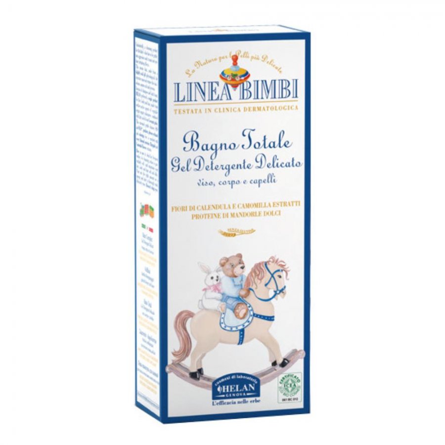 Helan Bimbi Bio Bagno Totale 250ml - Detergente Delicato Viso, Corpo e Capelli per Neonati