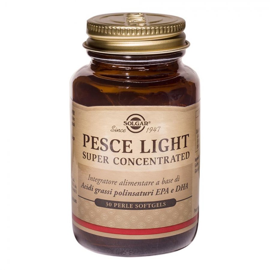 Solgar - Pesce Light Super Concentrato 30 Perle Softgels: Integratore di Omega-3 ad Alta Concentrazione