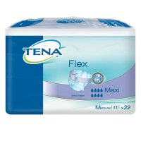 Tena Flex Maxi Incontinenza Assorbenti 22 Slip Misura Media - Pannolino Mutandina a Cintura Supernotte per una Protezione Completa