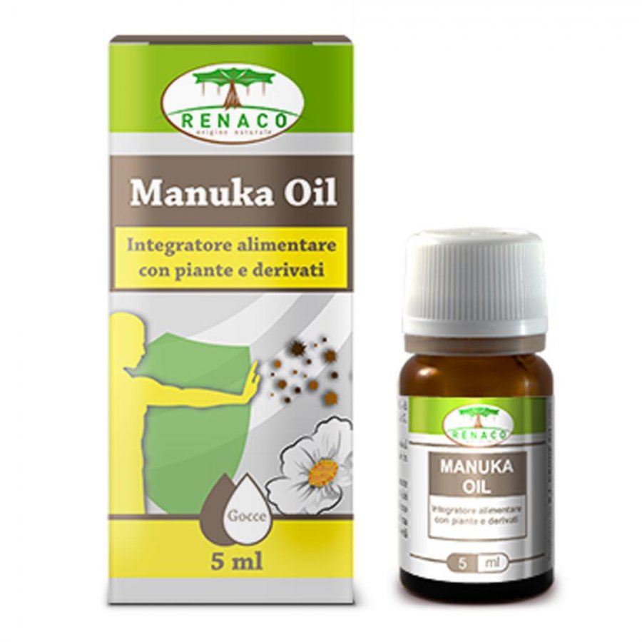 Renaco Manuka Oil - Olio Essenziale Certificato - Flacone da 5 ml