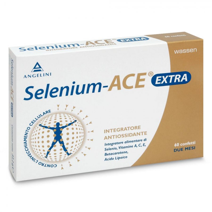 Angelini Selenium Ace Extra - Integratore 60 Confetti - Selenio, Vitamina C, Vitamina E