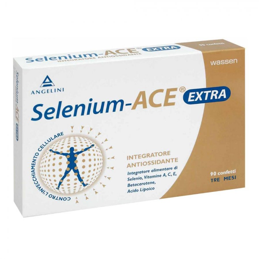 Angelini Selenium ACE Extra 90 confetti - Integratore con Selenio, Vitamina C e Vitamina E