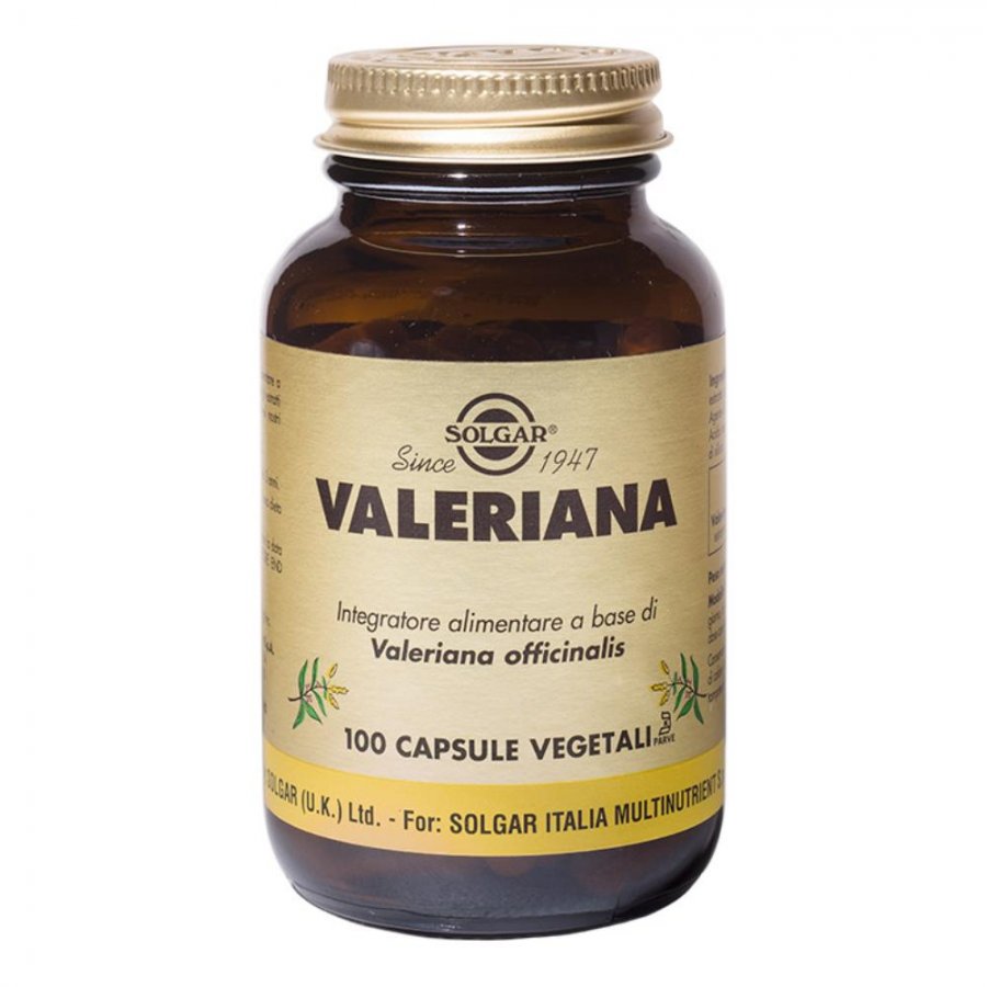Solgar - Valeriana 100 Capsule Vegetali: Integratore Naturale per il Benessere Mentale e il Sonno Rilassante