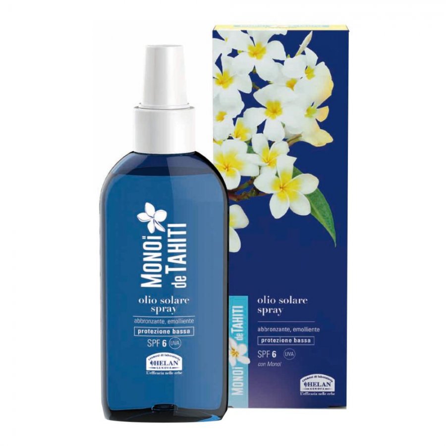 Helan Monoi Olio Solare Spray SPF6 150ml - Nutri la tua Pelle con il Potere del Sole