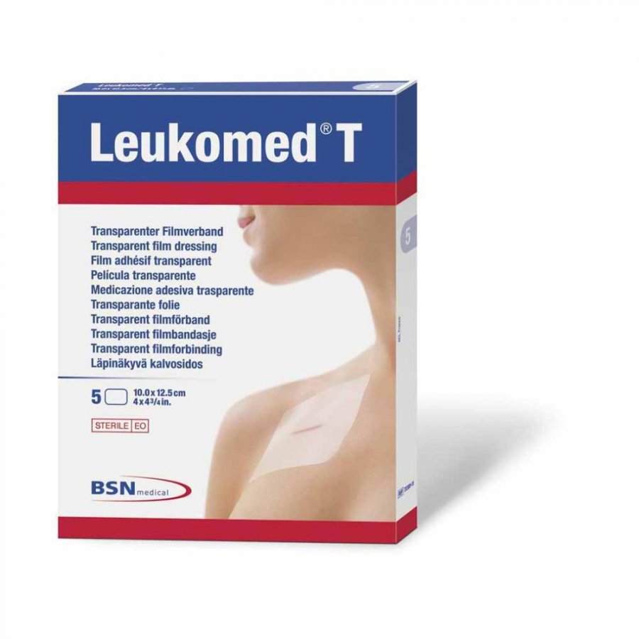 Leukomed T Medicazione Adesiva Trasparente 8x10cm - Protezione Avanzata in Cinque Pezzi
