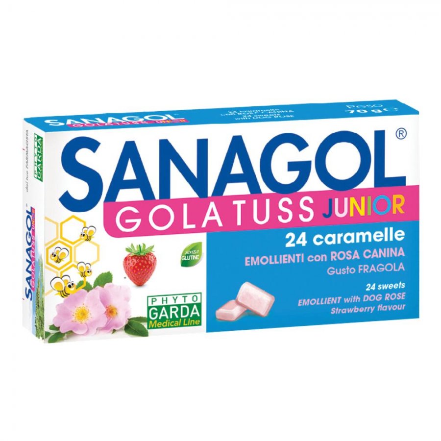 SANAGOL Gola Tuss Junior 24 Caramelle Fragola