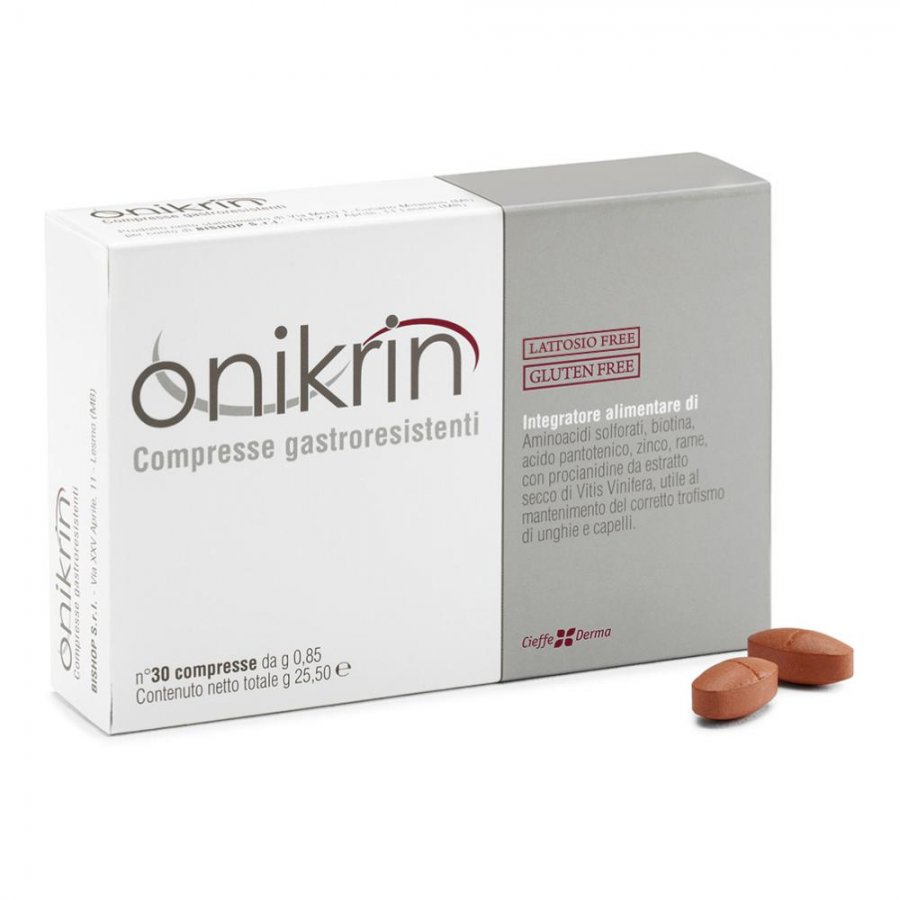 Onikrin 30 Compresse - Integratore per la Salute dei Capelli e delle Unghie