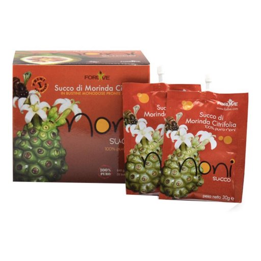 Forlive Succo di Noni Puro al 100% 28 Bustine - Integratore Naturale
