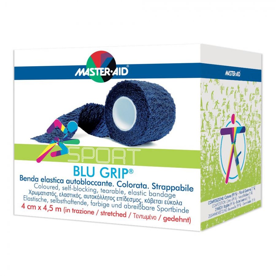 Blu Grip Master-Aid Sport 6cmx4,5m 1 Pezzo