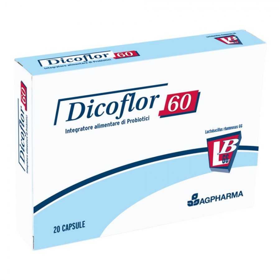 Dicoflor 60 - Integratore per mantenere l'equilibrio della flora batterica intestinale 20 capsule