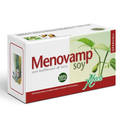 Aboca Menovamp Soy Integratore per Menopausa con Isoflavoni, 60 Opercoli