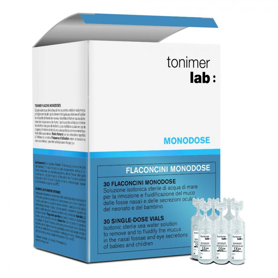 Tonimer Soluzione Normal 30 Fiale da 5ml - Acqua di Mare Isotonica per Neonati e Bambini - Ideale per Aerosol e Raffreddori