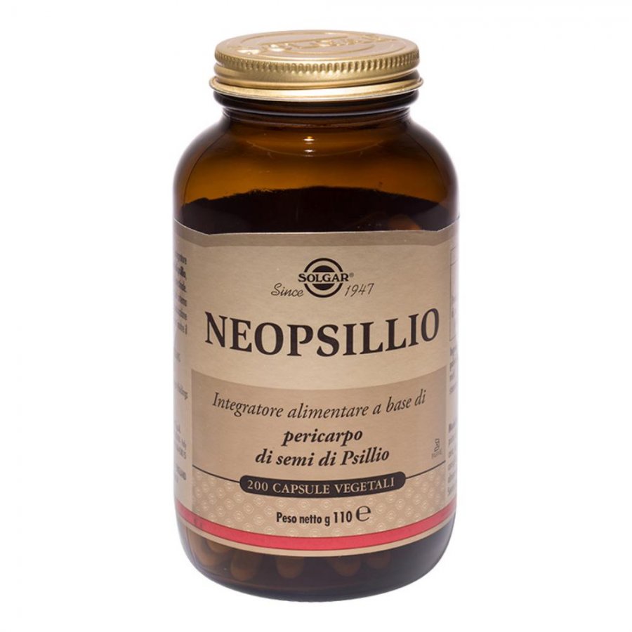 Solgar - Neopsillio 200 Capsule Vegetali - Integratore di Psillio per la Salute Digestiva