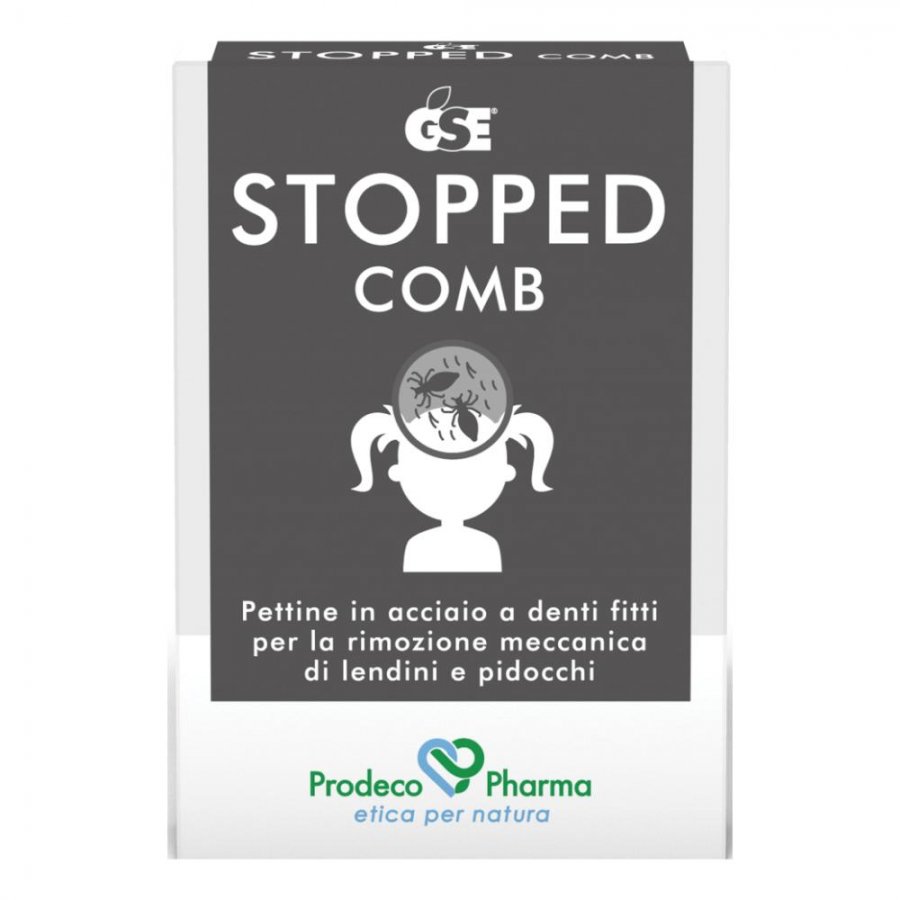 GSE Stopped Comb Pettine Pidocchi 1 Pezzo - Pettine Professionale per la Rimozione Efficace di Lendini e Pidocchi