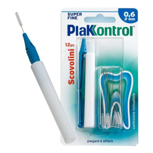 Plakkontrol Scovolini 0,6 mm, 10 Pezzi - Scovolini Interdentali Sicuri per Impianti e Ortodonzia