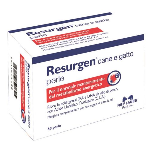 Resurgen Mangime Complementare per Cani e Gatti 60 Perle - Integratore Nutrizionale per la Salute degli Animali Domestici