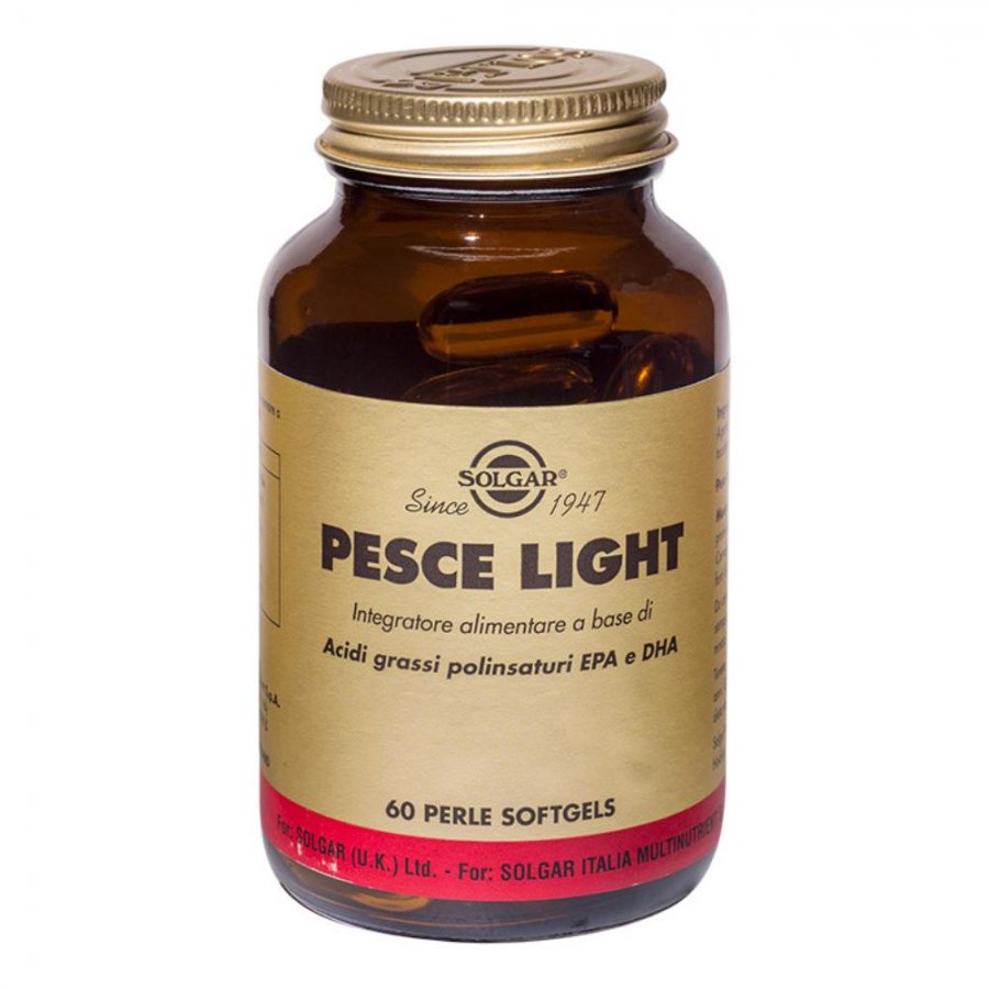 Solgar - Pesce Light Super EPA 60 Perle Softgels - Integratore di Omega-3 ad Alta Concentrazione