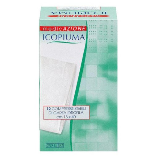 Garza Compressa Idrofila Icopiuma 18x40cm 12 Pezzi - Garza Compressa Sterile per Medicazione