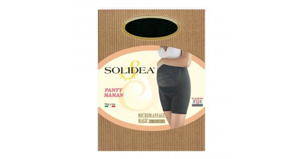 Solidea Magic Maman Panty Modellante Per Gestanti – Colore Nero, Taglia 3 (ML), Effetto Massaggiante