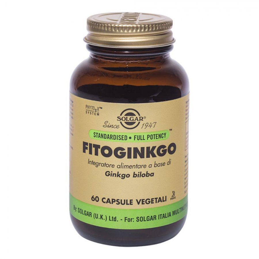 Solgar - Fito Ginkgo 60 Capsule Vegetali: Integratore di Ginkgo Biloba per la salute cognitiva
