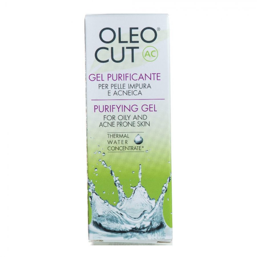Oleocut - Gel Purificante 50ml - Detergente Viso Delicato per Pelle Impura e Sensibile