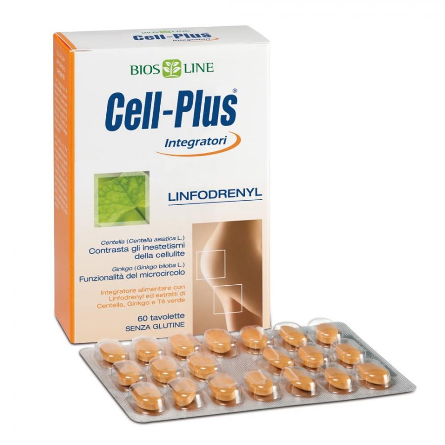 Cell-Plus Integratori Linfodrenyl 60 tavolette - Integratore per Cellulite e Ritenzione Idrica