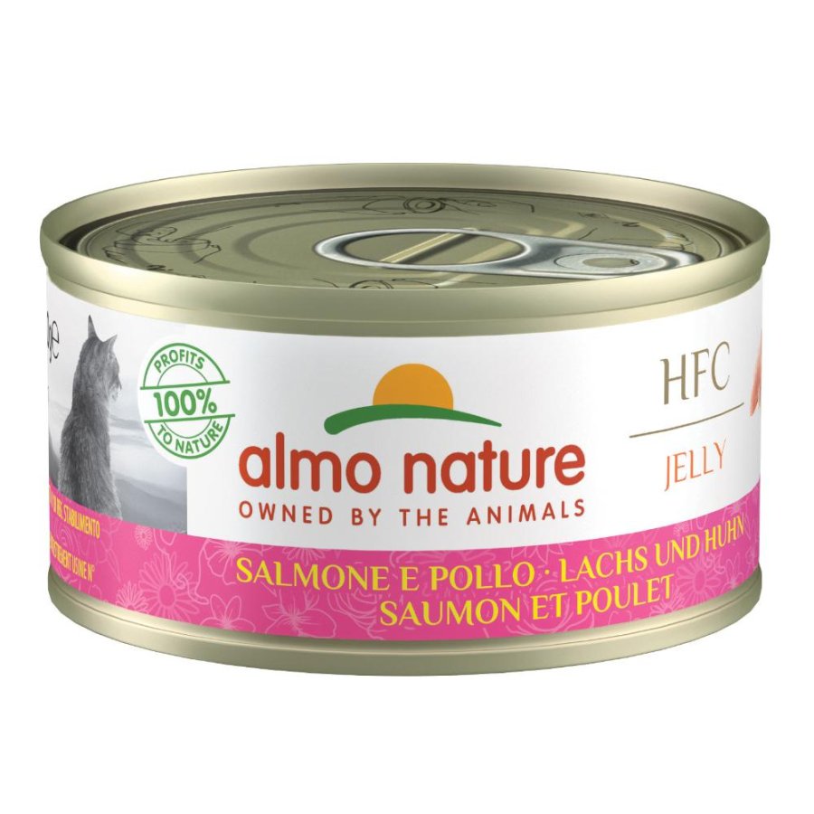 ALMO NATURE GATTO HFC JELLY SALMONE POLLO 70GR (lattina)