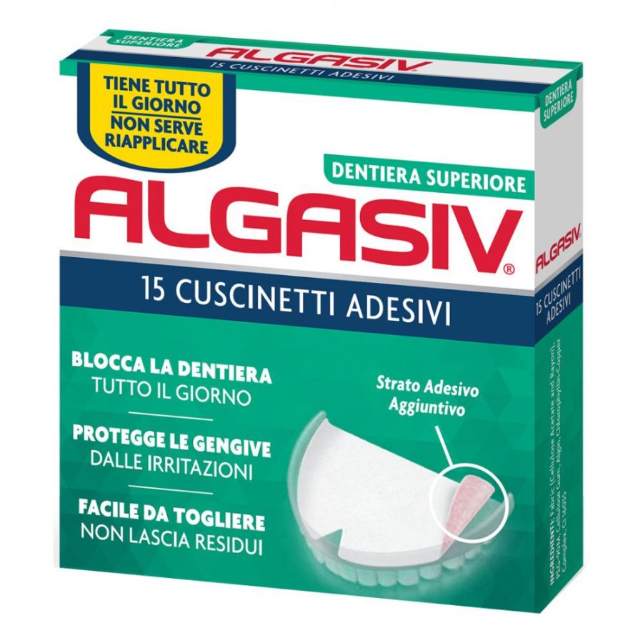 Algasiv - Adesivo Protesi Superiore 15 Pezzi