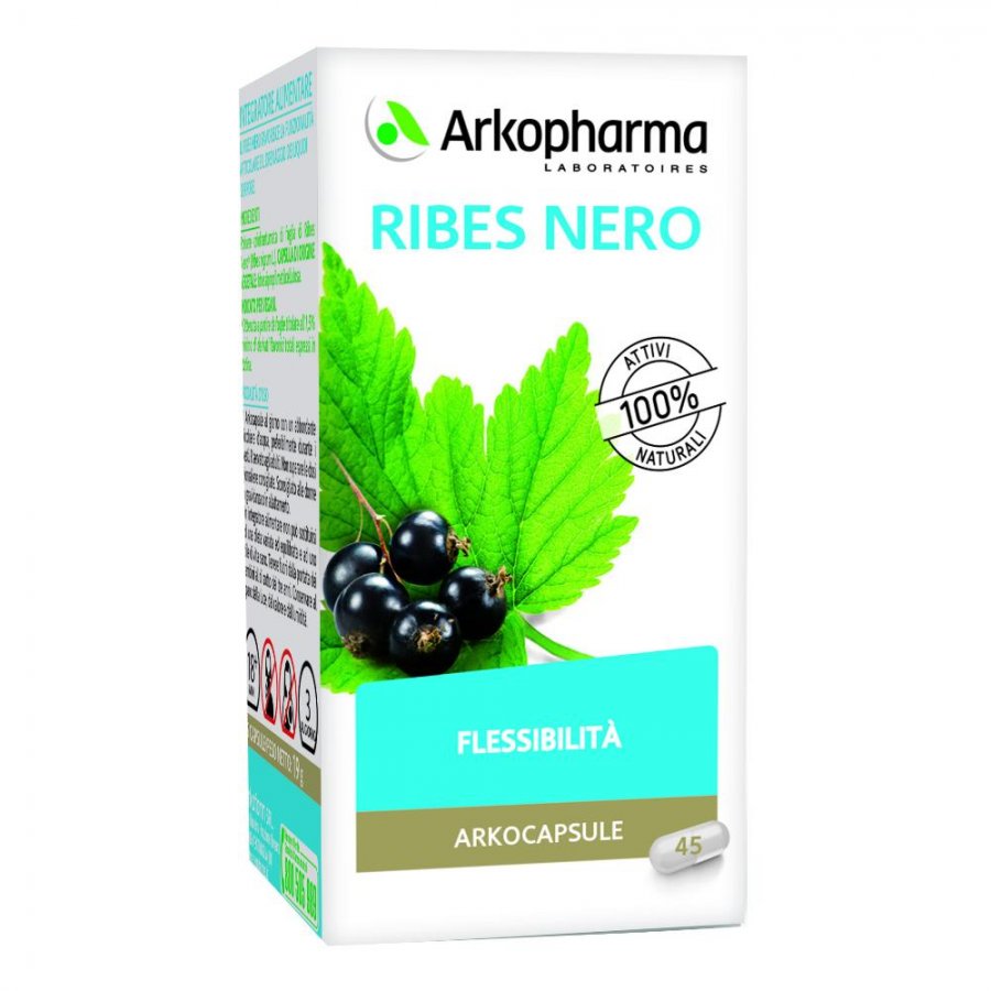 Arkofarm Ribes Nero Arkocapsule 45 Capsule - Integratore per Dolori Muscolari e Salute delle Vie Urinarie