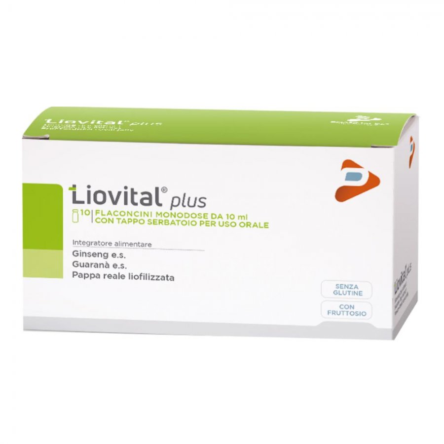 Pharma Line - Liovital Plus 10 Flaconcini da 10ml - Integratore di Vitamine B12 e Acido Folico