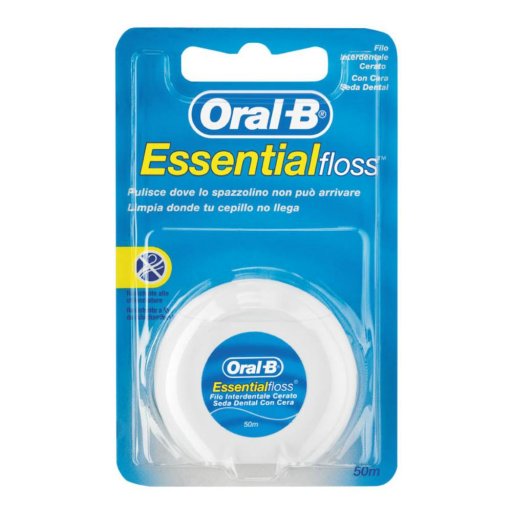 Oral-B Filo Interdentale Cerato 50m – Filo Scorrevole, Resistente e Delicato sulle Gengive