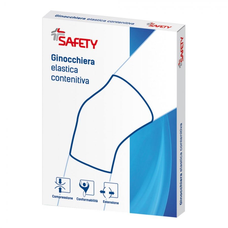 Safety Ginocchiera Ortopedica Flexa Colore Ocra Misura Media 1 Pezzo - Stabilizzazione Articolare Preventiva e Post-Traumatica