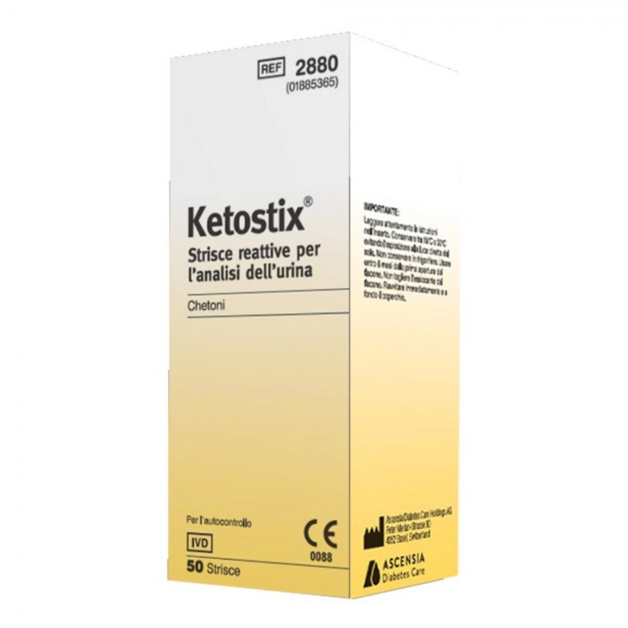 Ascensia Diabets Care - Strisce Misurazione Chetonuria Ketostix 50 Pezzi