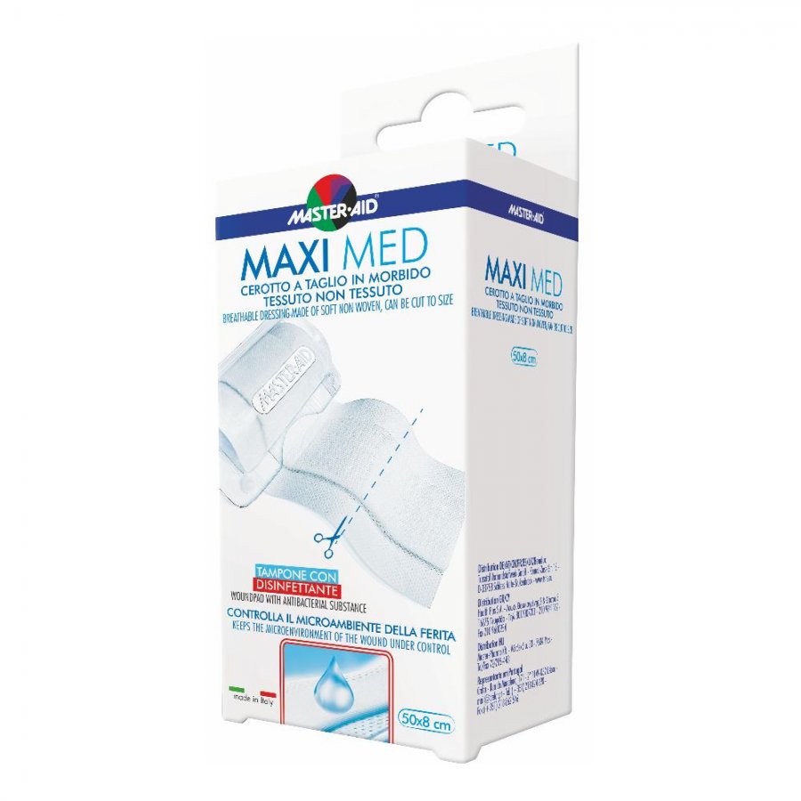 Master  Aid Maxi Med Cerotto Strisce Tagliate 50x8cm 